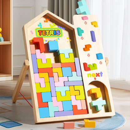 TetraStack™ 3 in 1 Montessori Wooden Puzzle and Creative Building Set