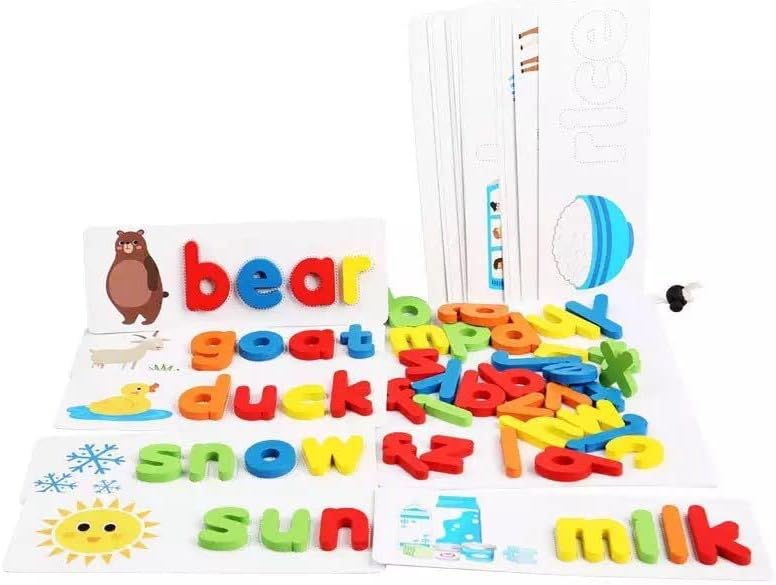 SpellQuest™ Wooden Spelling Puzzle Game for Reading and Memory Development