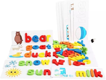 SpellQuest™ Wooden Spelling Puzzle Game for Reading and Memory Development