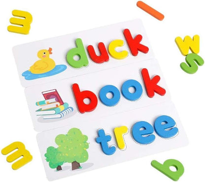 SpellQuest™ Wooden Spelling Puzzle Game for Reading and Memory Development