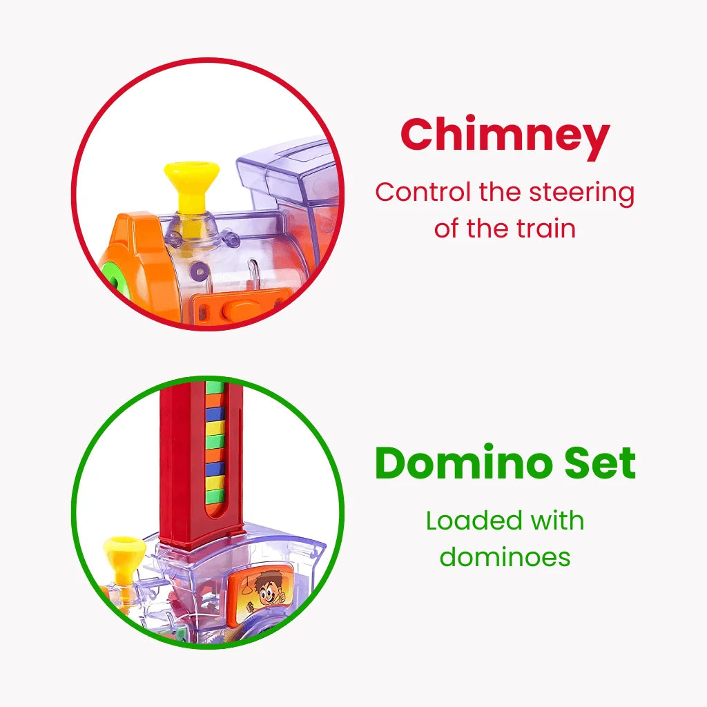 DominoExpress™ Automatic Domino Train with Lights and Music