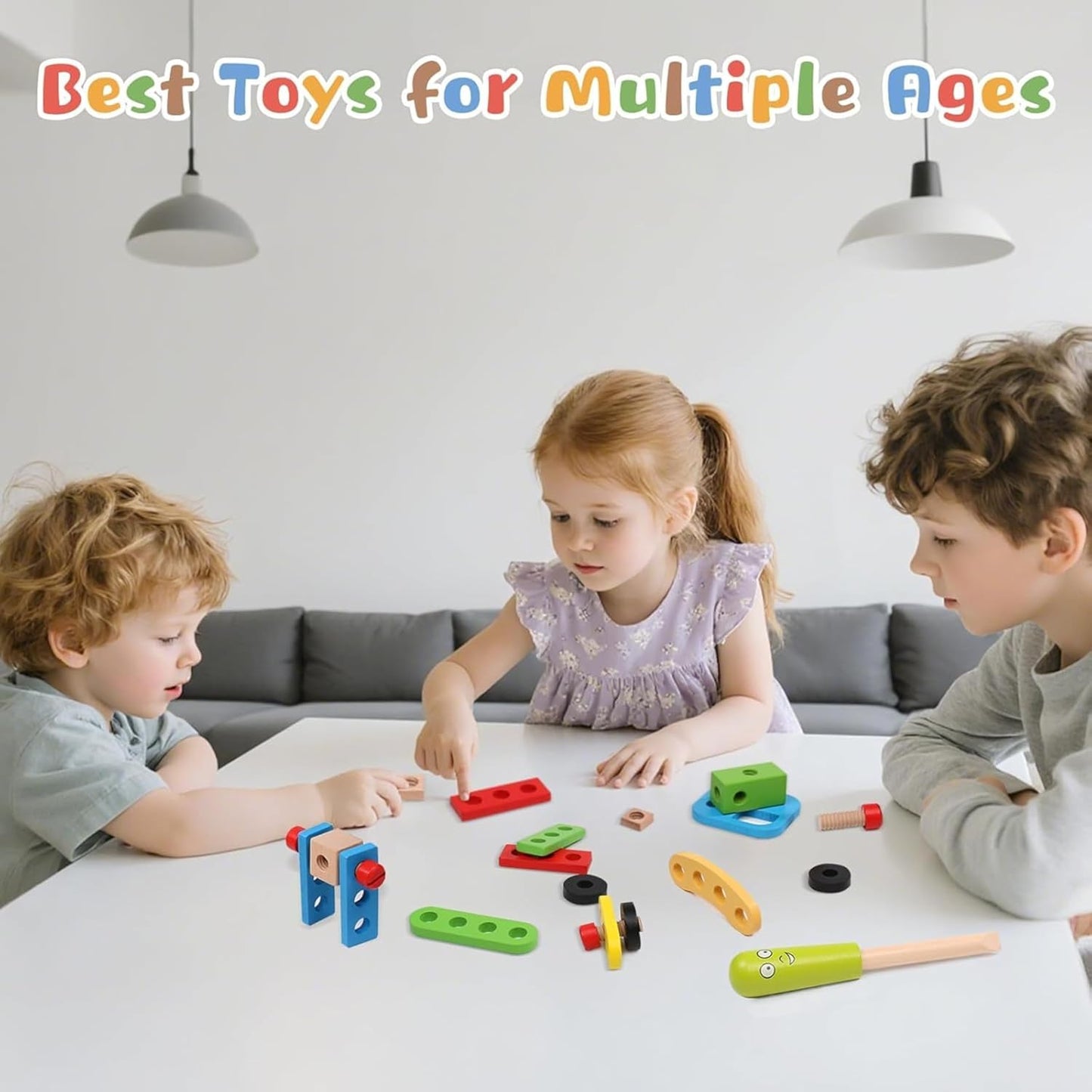 HandyFix™ 39 Piece Wooden Tool Kit for Little Builders and Creators