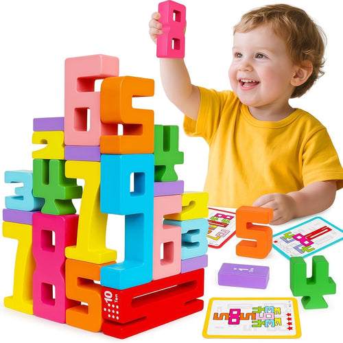NumberStackers™ Montessori Inspired Stacking Number Puzzle for Early Math Skills
