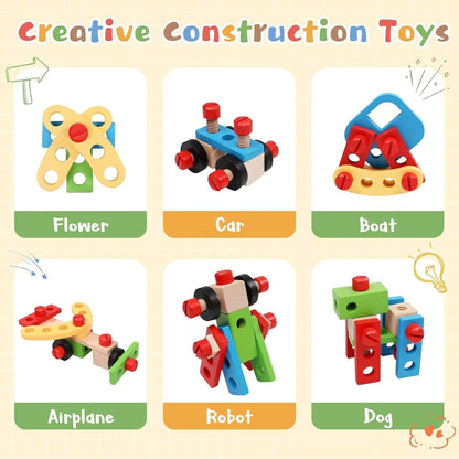 HandyFix™ 39 Piece Wooden Tool Kit for Little Builders and Creators