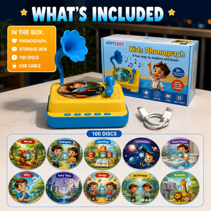JoyTunes™ Phonograph — A Real Record Player, Made for Little Hands