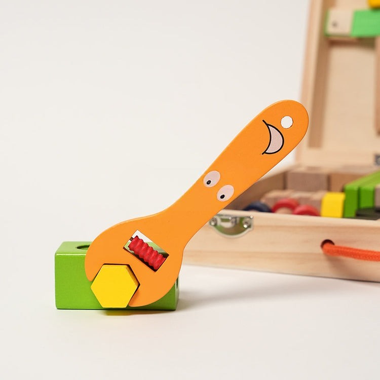 BuildNest™ Wooden Tool Kit for Creative Construction Play