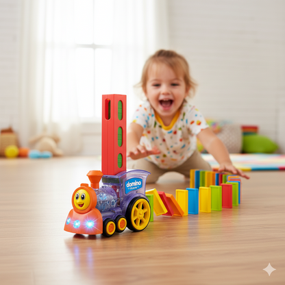 DominoExpress™ Automatic Domino Train with Lights and Music