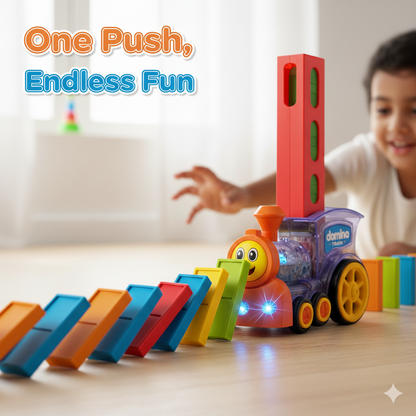 DominoExpress™ Automatic Domino Train with Lights and Music