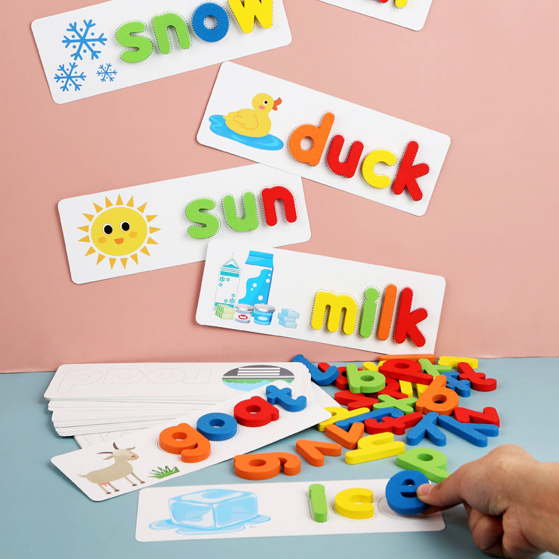 SpellQuest™ Wooden Spelling Puzzle Game for Reading and Memory Development