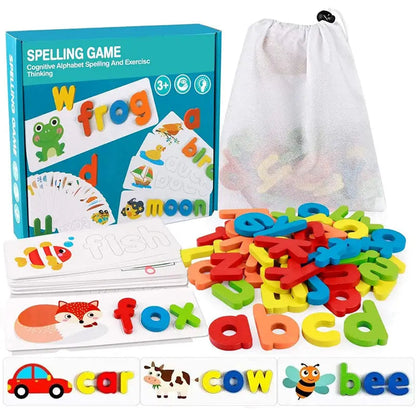 SpellQuest™ Wooden Spelling Puzzle Game for Reading and Memory Development