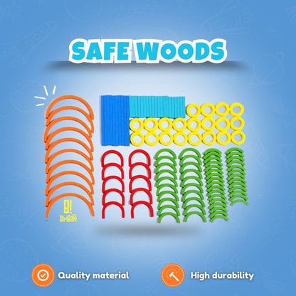 BuildWise™ Montessori Sticks and Rings Puzzle Set for Creative Problem Solving