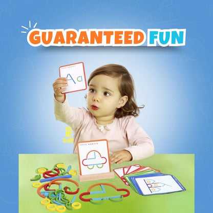 BuildWise™ Montessori Sticks and Rings Puzzle Set for Creative Problem Solving