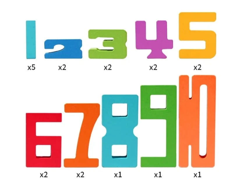 NumberStackers™ Montessori Inspired Stacking Number Puzzle for Early Math Skills