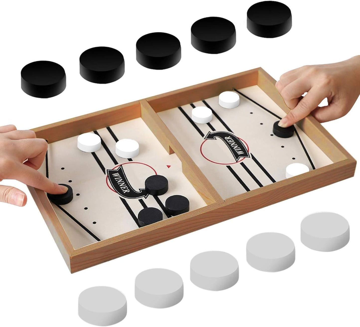 SwiftShot™ Wooden String Hockey Game for Fast Action Play