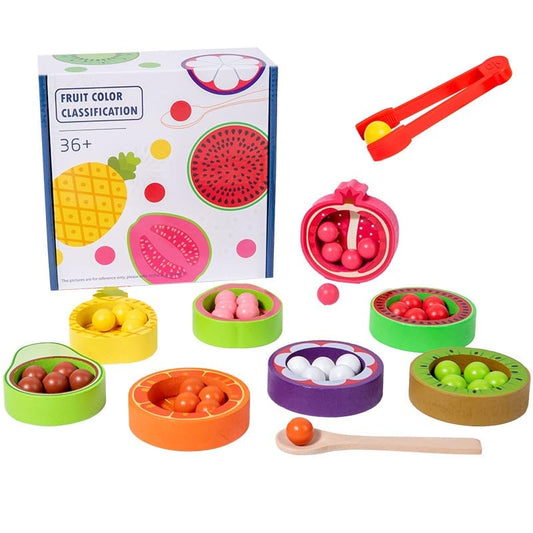 FruitBeads™ Montessori Sorting Toy for Color Recognition and Counting