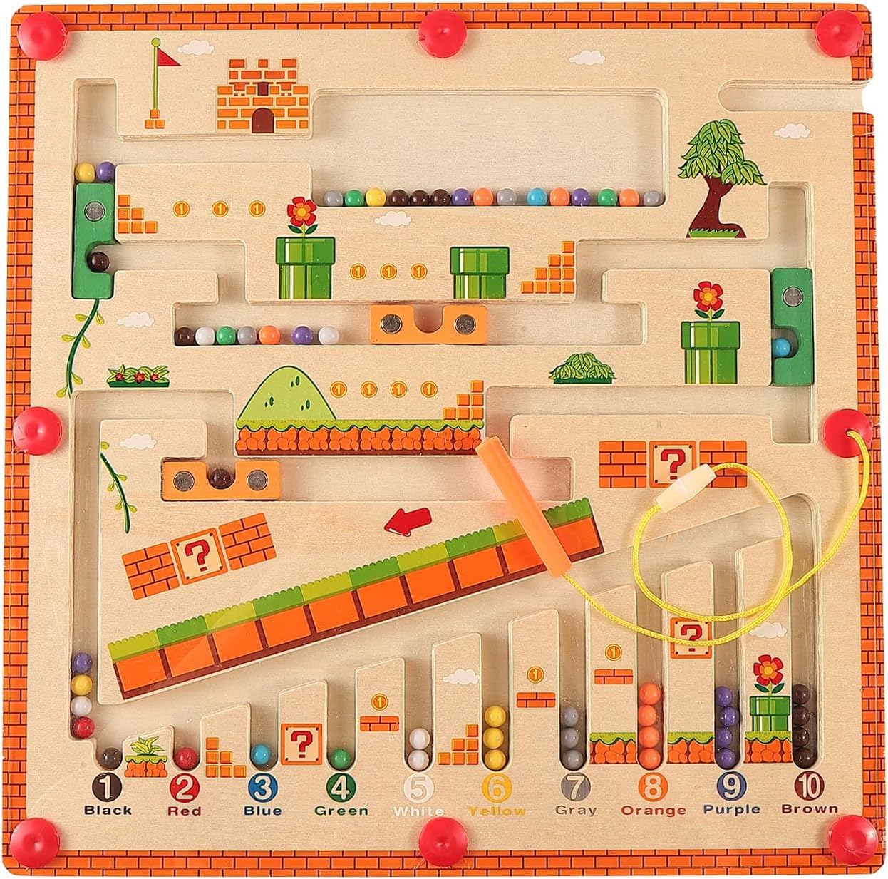 Mario Maze™ Obstacle Style Magnetic Learning Maze for Toddlers