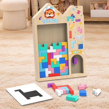 TetraStack™ 3 in 1 Montessori Wooden Puzzle and Creative Building Set
