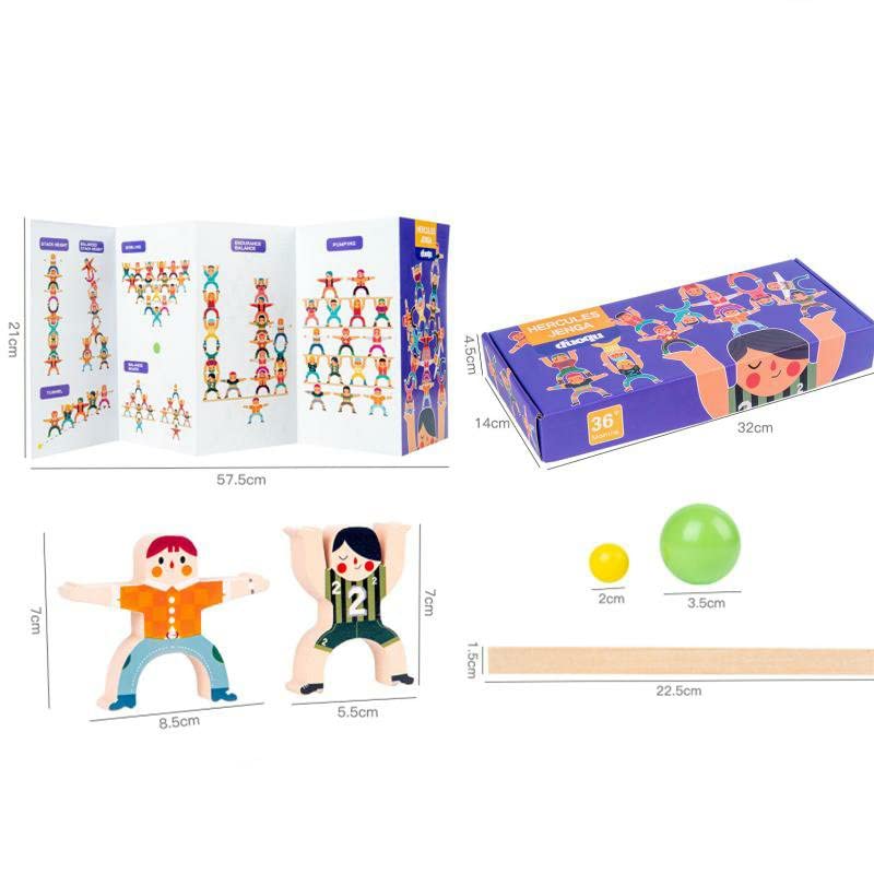 Hercules™ 4-in-1 Wooden Balancing Game for 3+ years