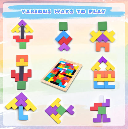GeoBlocks™ Wooden Geometric Puzzle and Brain Teaser