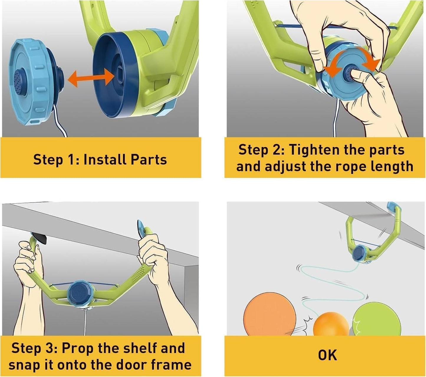 HangPing™ Hanging Table Tennis Trainer Set for Indoor Practice