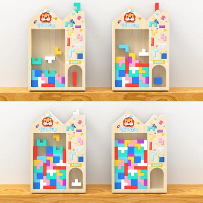 TetraStack™ 3 in 1 Montessori Wooden Puzzle and Creative Building Set