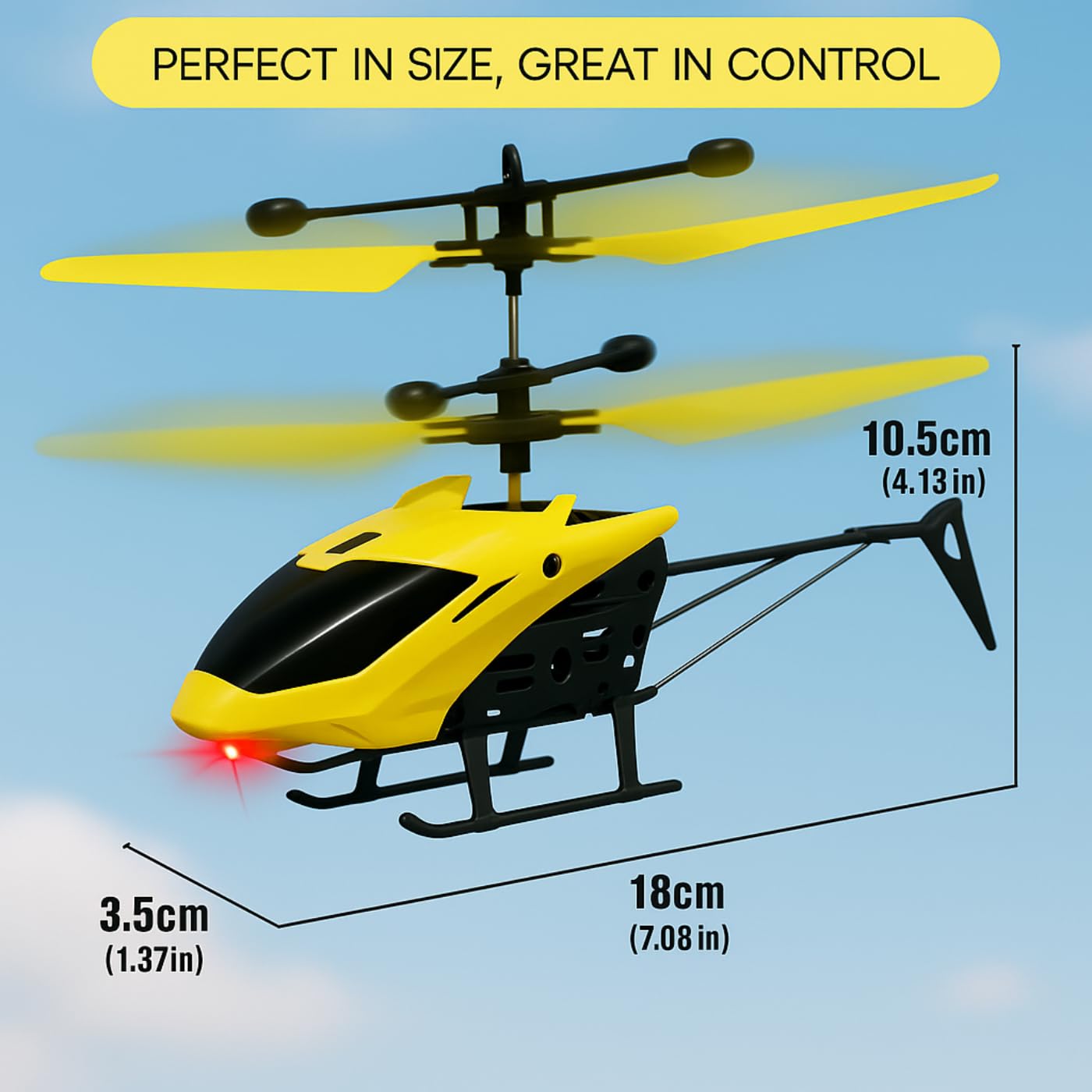 SkyGlide™ Hand Sensor Flying Helicopter with Safety Sensors