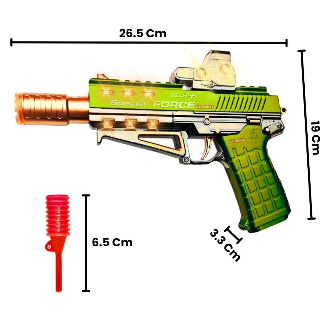 SmokeStrike™ Light and Sound Action Toy Gun with Smoke Effect