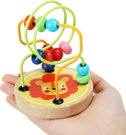 BeadyPath™ Wooden Montessori Bead Maze for Motor Skill Development
