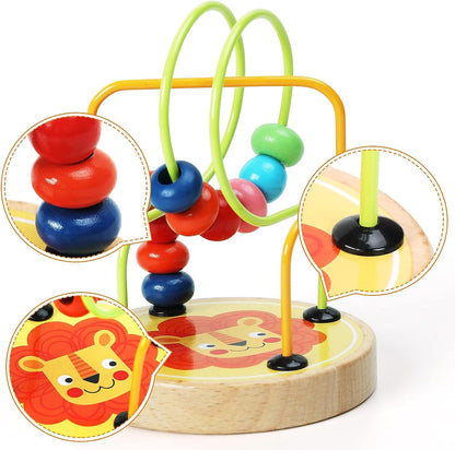 BeadyPath™ Wooden Montessori Bead Maze for Motor Skill Development
