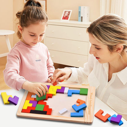 GeoBlocks™ Wooden Geometric Puzzle and Brain Teaser