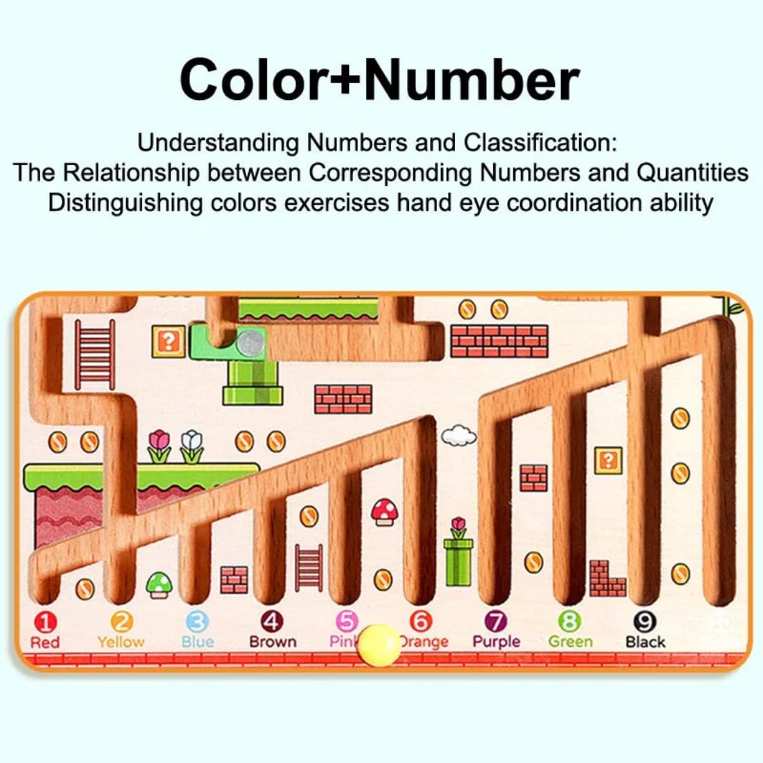 Mario Maze™ Obstacle Style Magnetic Learning Maze for Toddlers