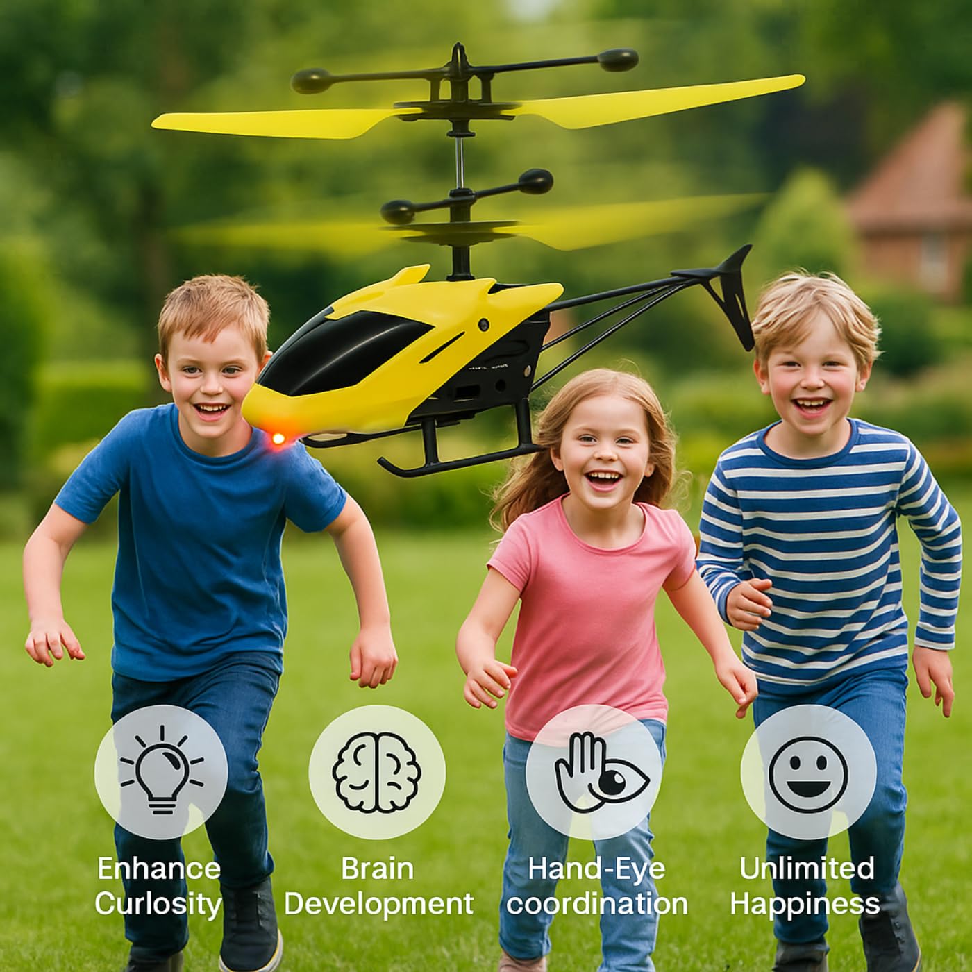 SkyGlide™ Hand Sensor Flying Helicopter with Safety Sensors
