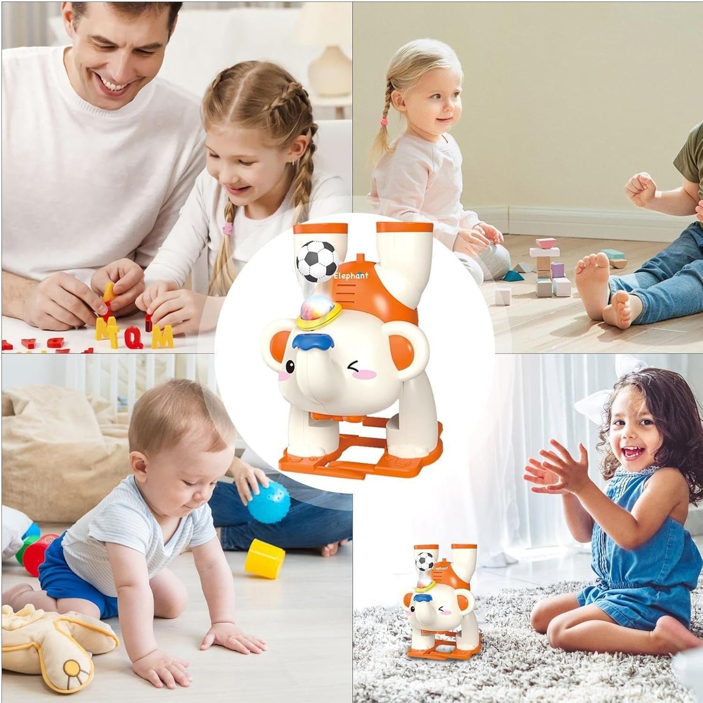 BreeziWalk™ Musical Walking Elephant Toy with Floating Ball