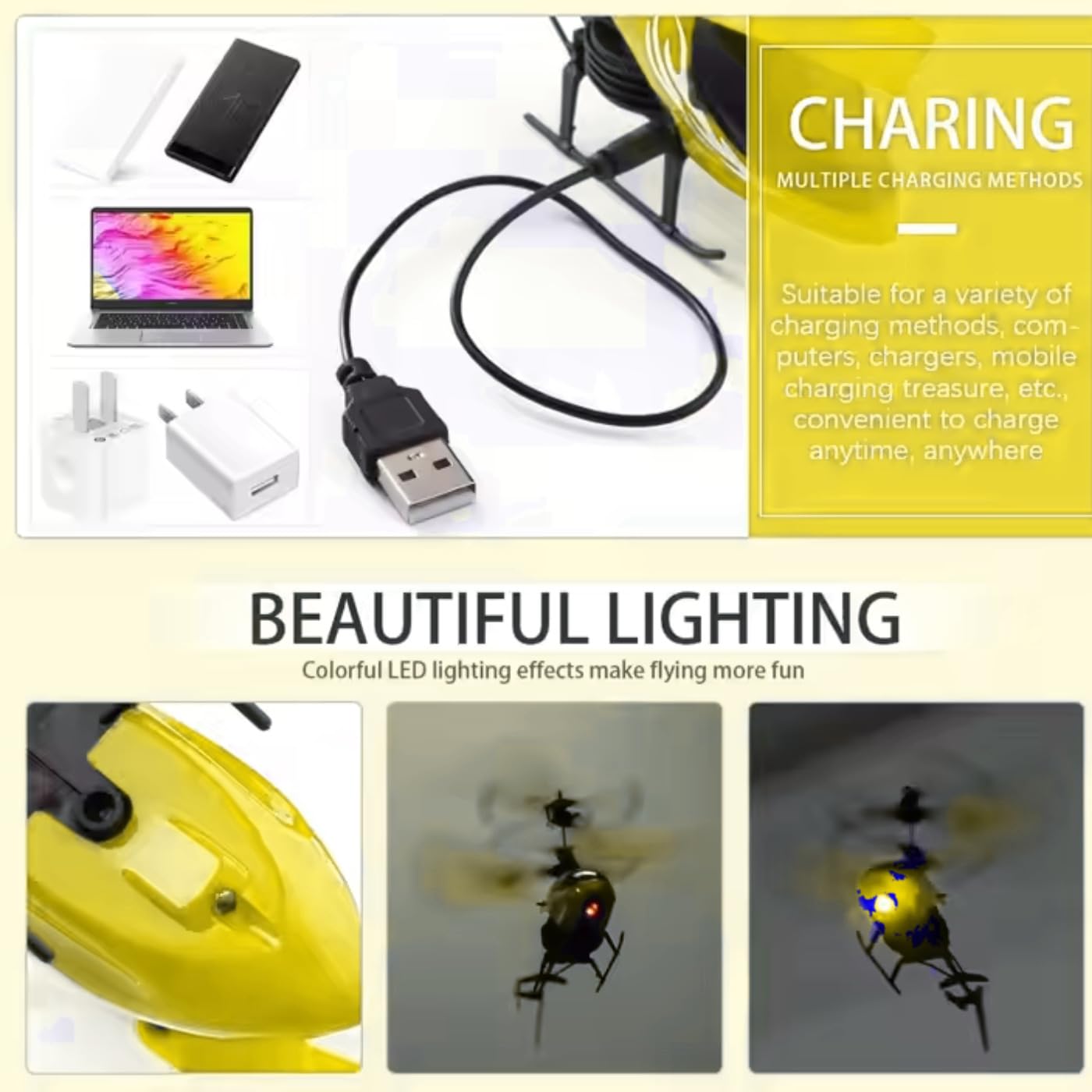 SkyGlide™ Hand Sensor Flying Helicopter with Safety Sensors