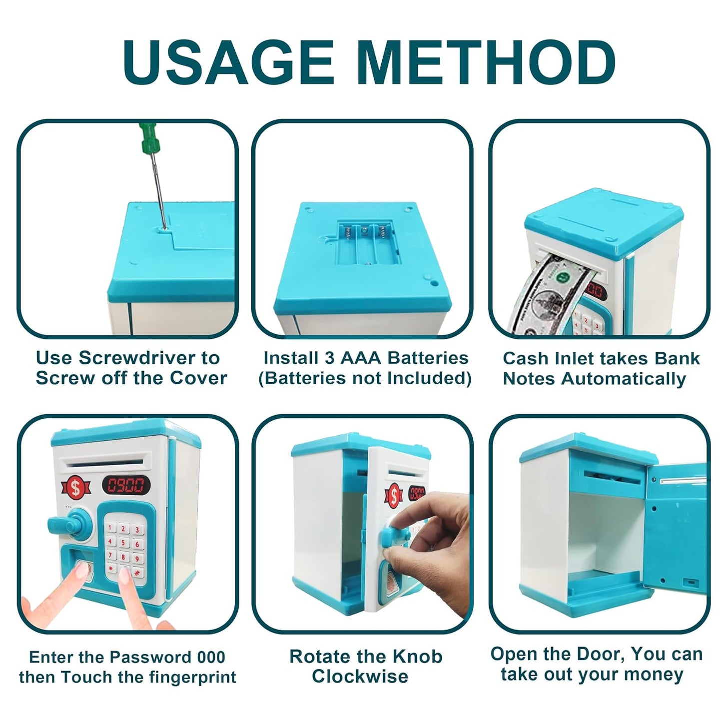 SmartVault™ Kids Digital Money Safe with Password Lock