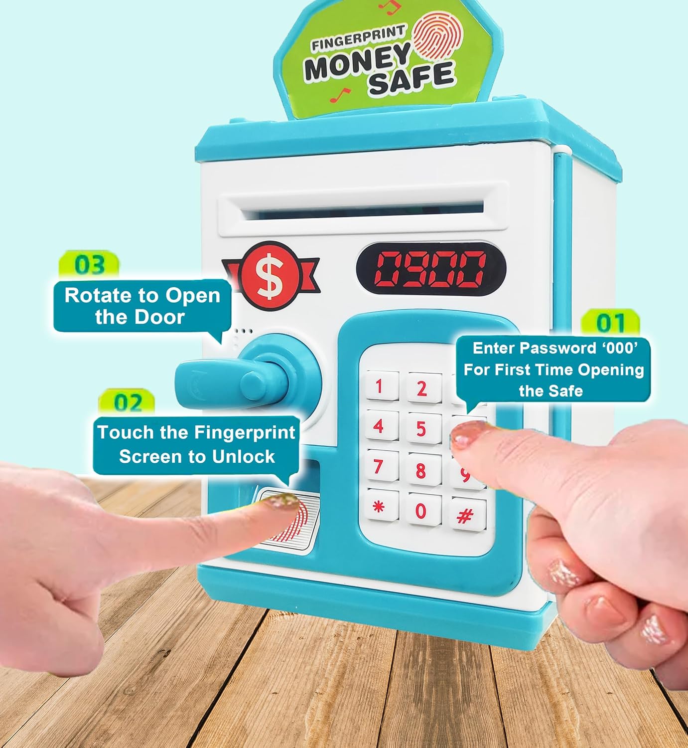 SmartVault™ Kids Digital Money Safe with Password Lock
