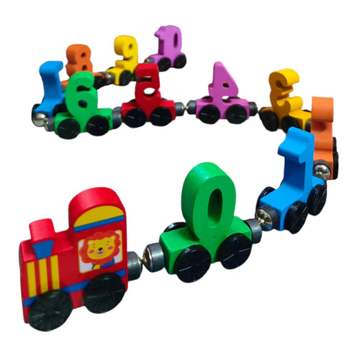 NumiTrain™ Magnetic Wooden Number Train Set for Counting and Sequencing