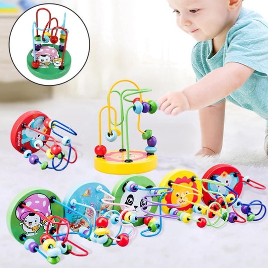 BeadyPath™ Wooden Montessori Bead Maze for Motor Skill Development