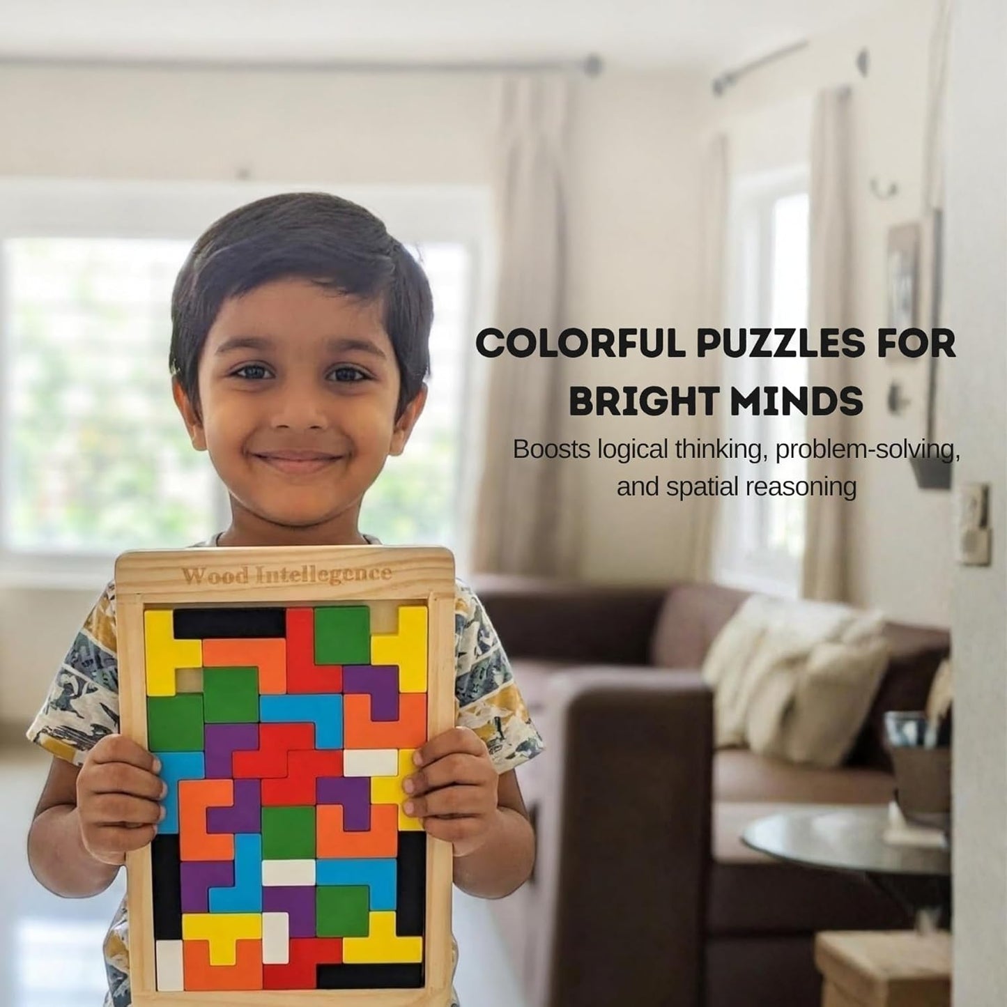 GeoBlocks™ Wooden Geometric Puzzle and Brain Teaser