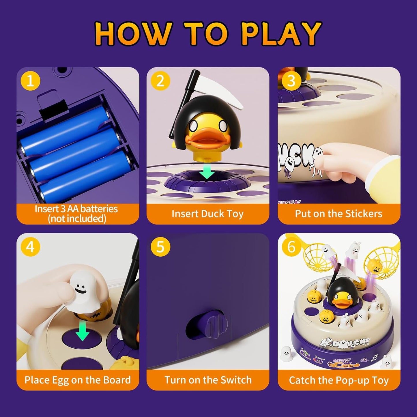 QuackPop™ Electric Duck Catching Reflex Game