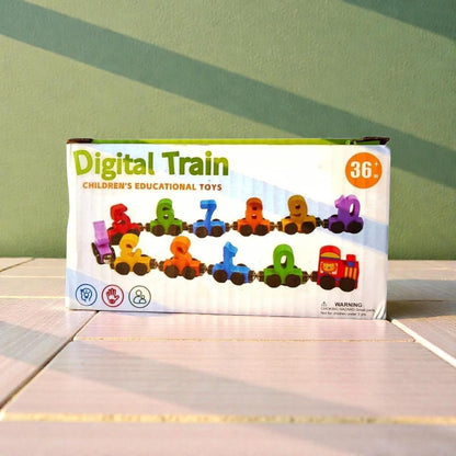 NumiTrain™ Magnetic Wooden Number Train Set for Counting and Sequencing