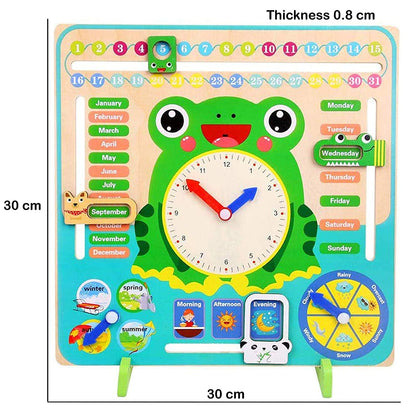 FroggyTime™ Montessori Time Date and Weather Learning Board