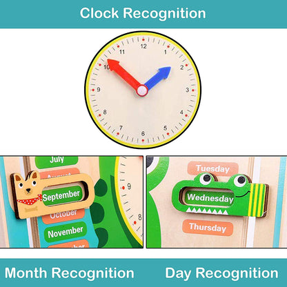 FroggyTime™ Montessori Time Date and Weather Learning Board