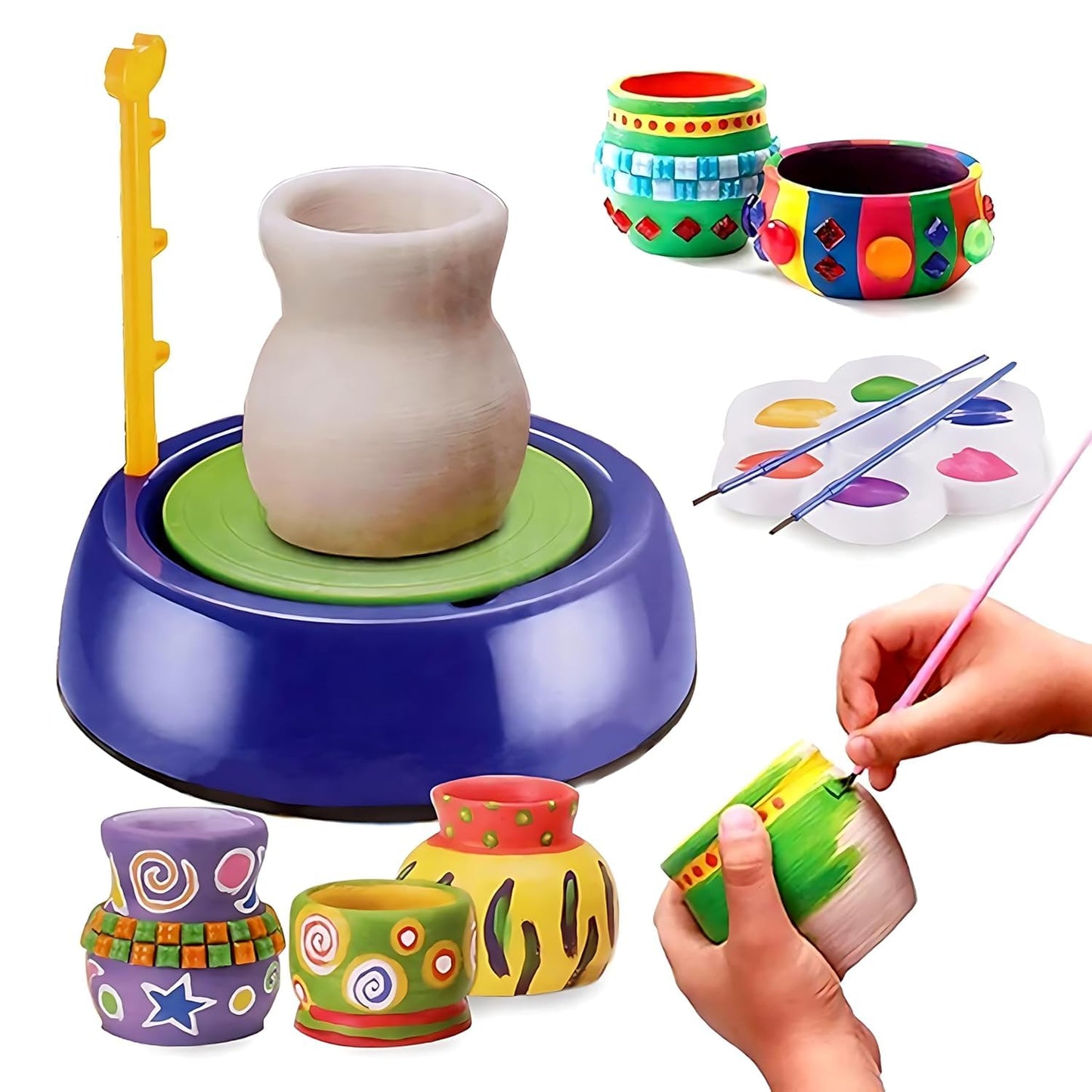 ClayCraft™ Electric Pottery Wheel Kit for Kids