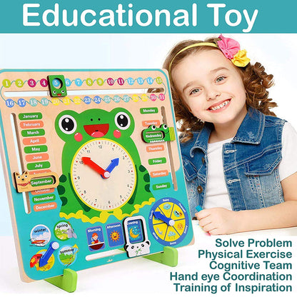 FroggyTime™ Montessori Time Date and Weather Learning Board