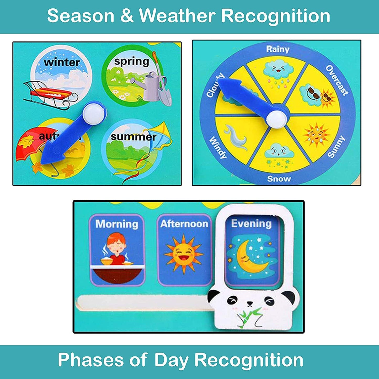 FroggyTime™ Montessori Time Date and Weather Learning Board