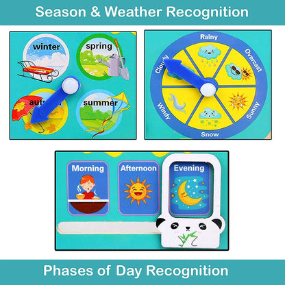 FroggyTime™ Montessori Time Date and Weather Learning Board