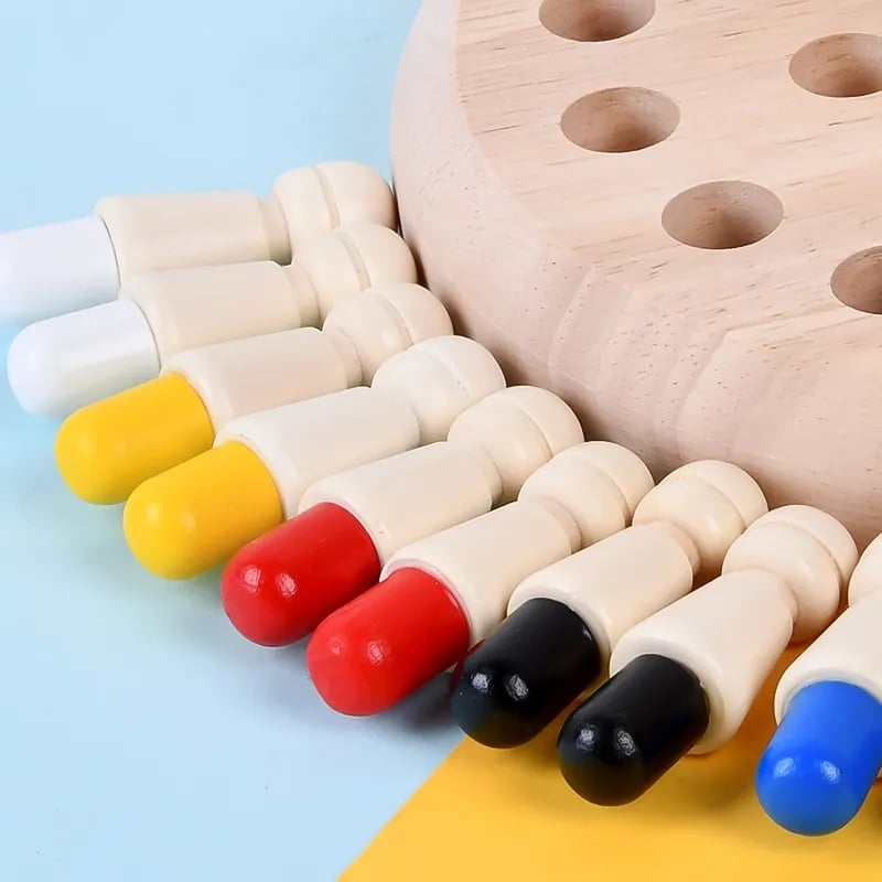 ColorMind™ Wooden Color Matching Memory Game for Family Play