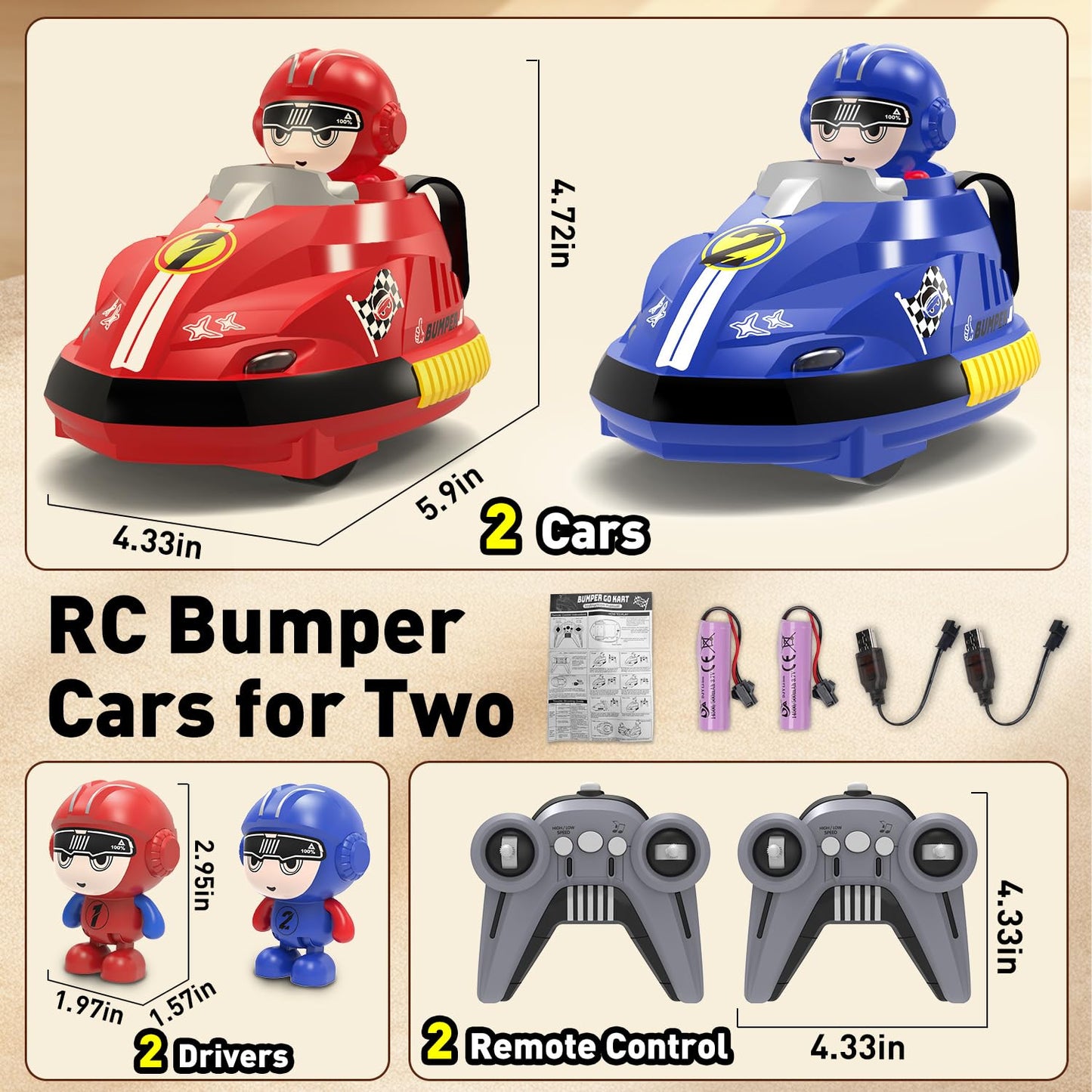 Battle Bumpers™ Remote Control Go Kart Duel Set with Eject Action