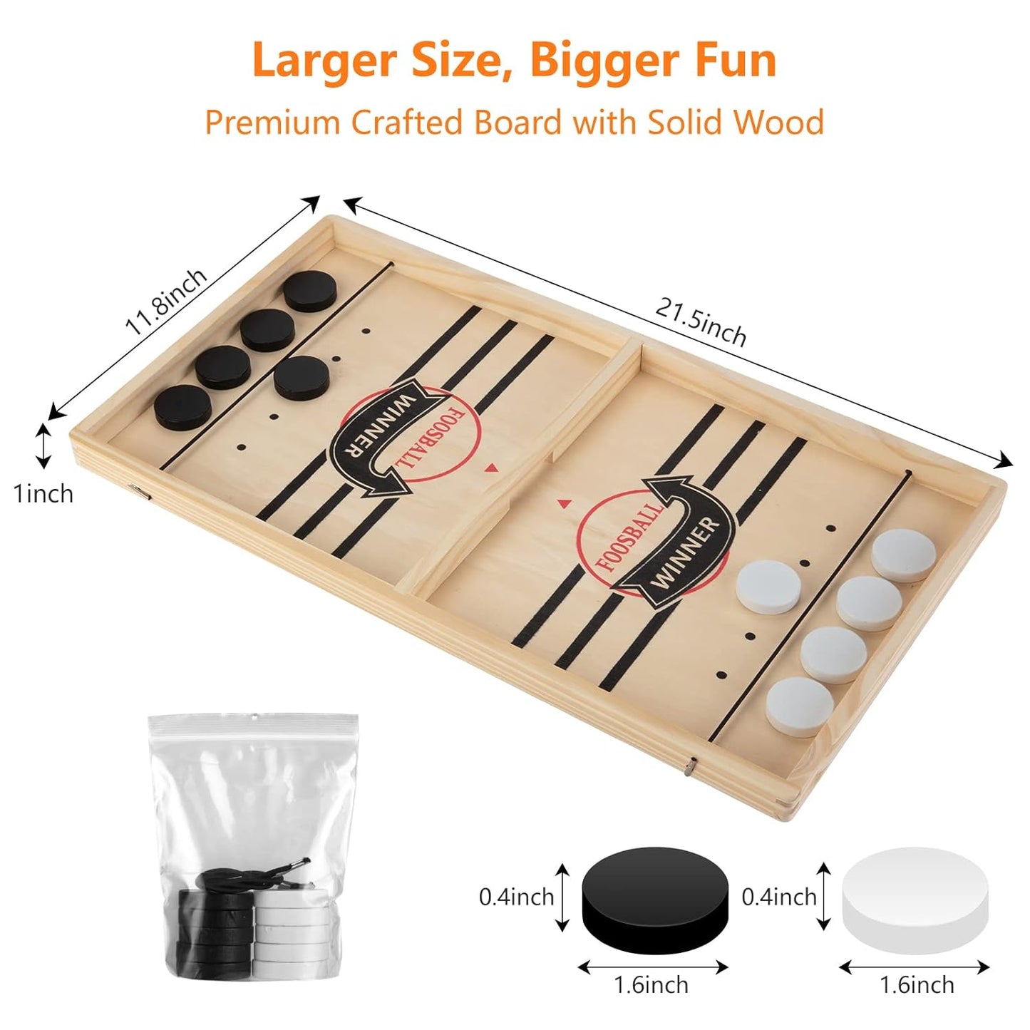SwiftShot™ Wooden String Hockey Game for Fast Action Play